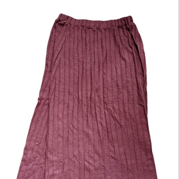 🛍️RUST COLORED COTTON PLEATED SKIRT - Picture 2 of 3